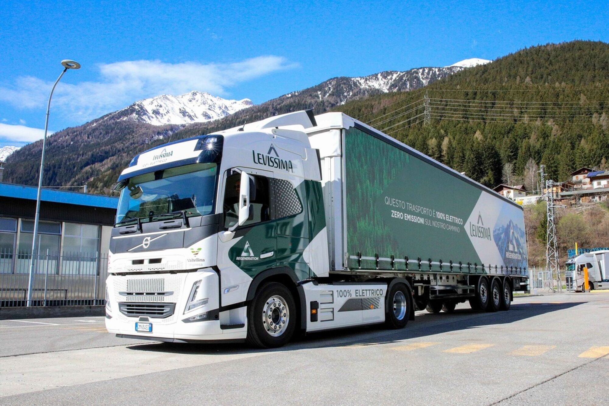 Levissima E-Truck: il camion elettrico viaggia in Valtellina
